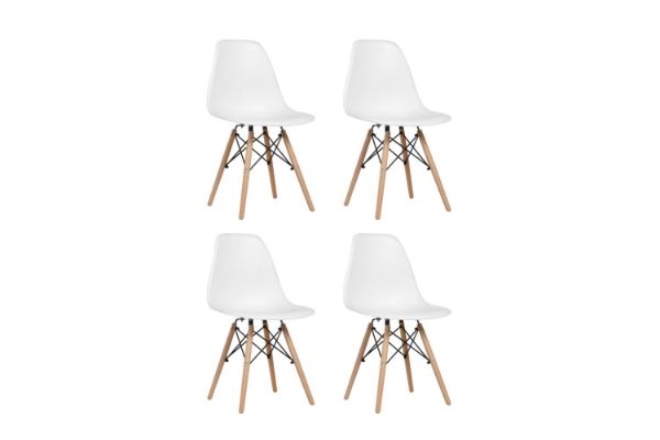 Picture of Test No Order - DSW Replica Eames Dining Side Chair (White) - 4 Chairs in 1 Carton