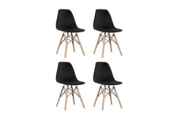 Picture of Test No Order - DSW Replica Eames Dining Side Chair (Black) -  4 Chairs in 1 Carton