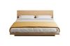 Picture of Test No Order - YORU Japanese Bed Base with Headboard (Natural) (All Solid Wood) - Queen