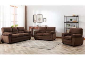 Picture of Test No Order - MAXX 3/2/1 Seater Microsuede Fabric (Brown)