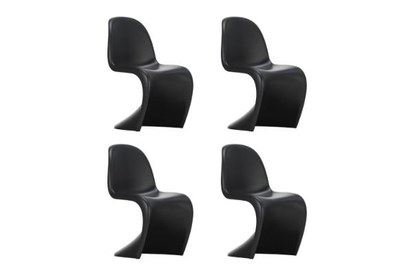 Picture of Test No Order - PANTON Artistic Dining Chair Replica (Black) - 4 Chairs in 1 Carton