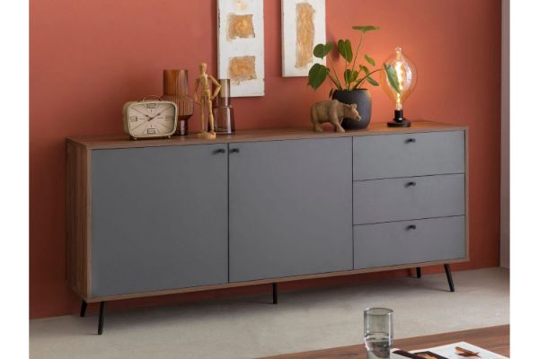 Picture of Test No Order - RIO 176 2 Door 3 Drawer Sideboard/Buffet (Solid Lacquer with Real Dark walnut veneer)