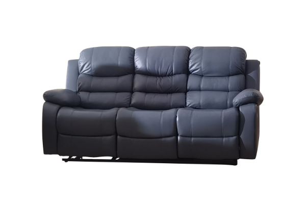 Picture of Test No Order - ALESSANDRO Air Leather Reclining Sofa Range (Grey) - 3RR