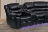 Picture of Test No Order - MODENA Air Leather Sectional Power Reclining Sofa with LED & Speaker (Black)