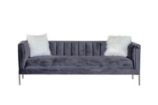 Picture of Test No Order - LARKIN Velvet Sofa Range (Grey) - 3 Seat