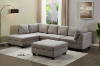 Picture of Test No Order - LIBERTY Sectional Fabric Sofa with Ottoman (Light Grey)