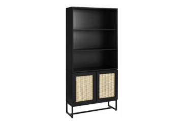 Picture of Test No Order - SAILOR 168cmx80cm Bookshelf with Rattan Design (Black)