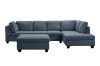 Picture of Test No Order - LIBERTY Sectional Fabric Sofa with Ottoman (Dark Grey)