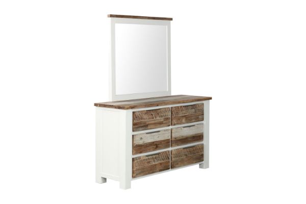 Picture of Test No Order - CHRISTMAS 6-Drawer Solid Acacia Wood Dresser with Mirror