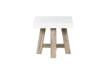 Picture of Test No Order - ANTON Solid Acacia Wood Square Lamp Table (White Concrete)