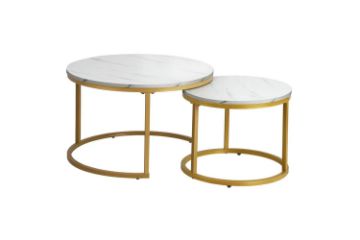 Picture of Test No Order - LUIS Nesting Table (Gold/White)