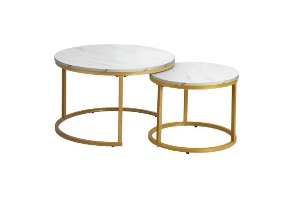 Picture of Test No Order - LUIS Nesting Table (Gold/White)