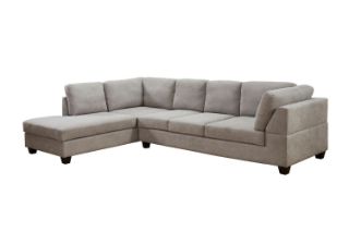 Picture of Test No Order - LIBERTY Sectional Fabric Sofa  (Light Grey) - Facing Left without Ottoman	