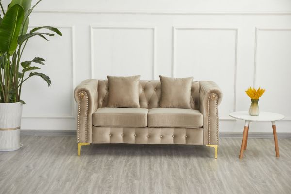 Picture of Test No Order - BONA Velvet Sofa Range (Dark Beige) - 2 Seater