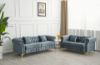 Picture of Test No Order - BONA Velvet Sofa Range  (Grey) - 3 Seater