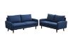 Picture of Test No Order - ZEN 3/2 Seater Fabric Sofa Range with Solid Wood Legs (Dark Blue)