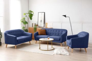 Picture of Test No Order - BRACKE 3/2/1 Seater Fabric Sofa Range (Blue)