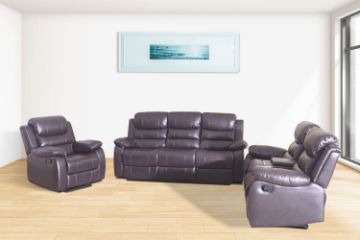 Picture of Test No Order - ALESSANDRO Air Leather Reclining Sofa Range (Brown)