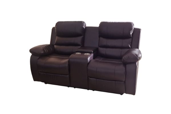 Picture of Test No Order - ALESSANDRO Air Leather Reclining Sofa Range(Brown) - 2RRC