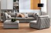 Picture of Test No Order - ASPECT Reversible Nappa Fabric + Memory Foam Sectional Modular Sofa (Grey)