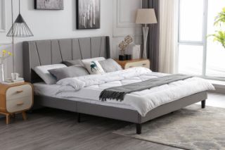 Picture of Test No Order - ALASKA Fabric Bed Frame (Grey) - Double Size