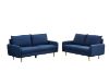 Picture of Test No Order - ZEN 3/2 Seater Fabric Sofa Range with Metal Legs (Dark Blue)