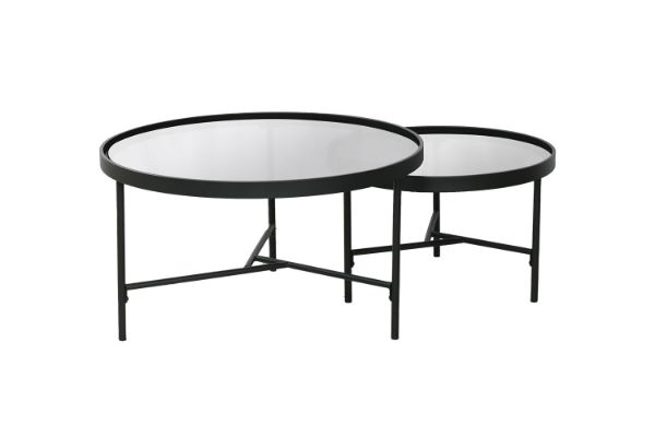 Picture of Test No Order - BAXTER Nesting Coffee Table Set (Glass Top)