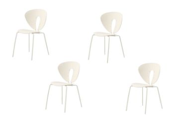 Picture of Test No Order - SLEEKLINE Stackable Dining Chair (White) - 4 Chairs in 1 Carton