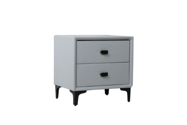 Picture of Test No Order - HOVER 2-Drawer Bedside Table (Silver Grey)