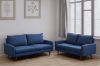 Picture of Test No Order - ZEN 3/2 Seater Fabric Sofa Range with Solid Wood Legs (Dark Blue)