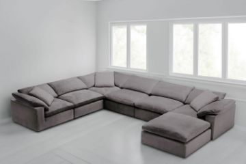 Picture of Test No Order - FEATHERSTONE Feather Filled Modular Sofa Range | Water, Oil & Dust Resistant Fabric (Grey)