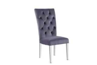 Picture of Test No Order - PHILIPE Velvet Dinning Chair (Grey) - Single