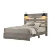 Picture of Test No Order - CROWN Queen Size Bed Frame with Lighting and USB Port (Grey)