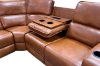 Picture of Test No Order - FARMLYN Electric Adjustable Seat Reclining Corner Sofa with USB Port and LED Light (Brown)