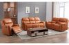 Picture of Test No Order - HARRY Air Leather Reclining Sofa Range with Console and Storage (Orange)