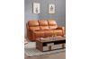 Picture of Test No Order - HARRY Air Leather Reclining Sofa Range with Console and Storage (Orange)