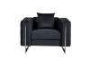 Picture of Test No Order - ASTRA 3+2+1 Seater Velvet Sofa Range (Black)