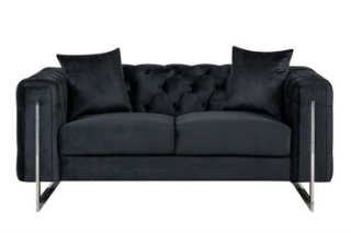 Picture of Test No Order - ASTRA Velvet Sofa Range (Black) - 2 Seater