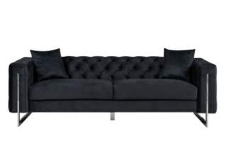 Picture of Test No Order - ASTRA Velvet Sofa Range (Black) - 3 Seater