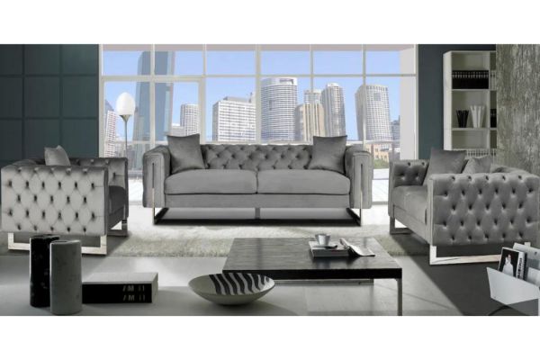 Picture of Test No Order - ASTRA 3/2/1 Seater Velvet Sofa Range (Grey)