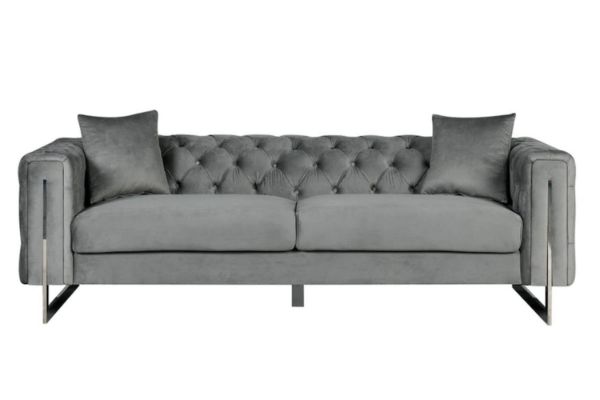 Picture of Test No Order - ASTRA Velvet Sofa Range (Grey) - 3 Seater