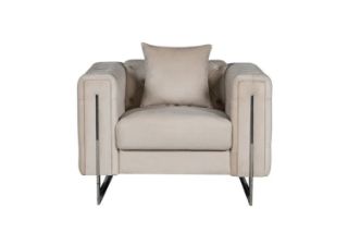 Picture of Test No Order - ASTRA Velvet Sofa Range (Cream) - 1 Seater