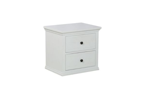 Picture of Test No Order - MADISON 2-Drawer Bedside Table (White)