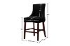 Picture of Test No Order - FRANKLIN Velvet Counter Chair Solid Rubber Wood Legs (Black)