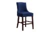 Picture of Test No Order - FRANKLIN Velvet Counter Chair Solid Rubber Wood Legs (Navy Blue)