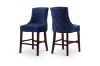 Picture of Test No Order - FRANKLIN Velvet Counter Chair Solid Rubber Wood Legs (Navy Blue)