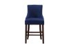 Picture of Test No Order - FRANKLIN Velvet Counter Chair Solid Rubber Wood Legs (Navy Blue)