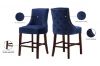 Picture of Test No Order - FRANKLIN Velvet Counter Chair Solid Rubber Wood Legs (Navy Blue)