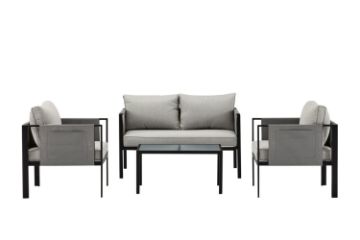 Picture of Test No Order - ECHO Outdoor 4PC Lounge Set with Coffee Table (Grey)