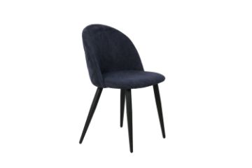 Picture of Test No Order - SOLIS Dining Chair with Black Metal Legs (Dark Blue)